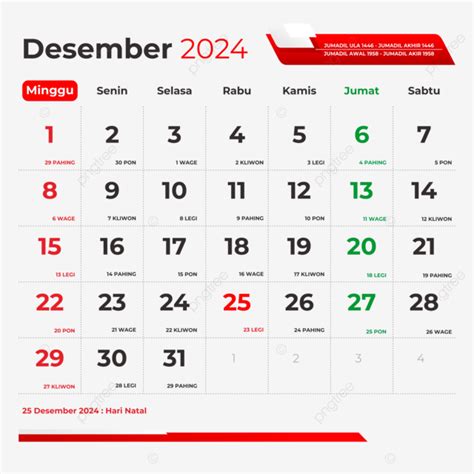 Calendario De Diciembre De 2024 Completo Con Fechas Rojas Para Días