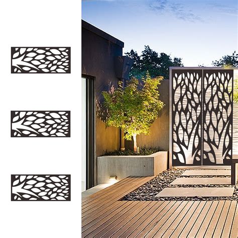 Metal Privacy Screen Fence Metal Tree Metal Wall Art