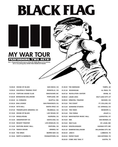 Black Flag Announce 40th Anniversary Us Tour For My War Cream Music