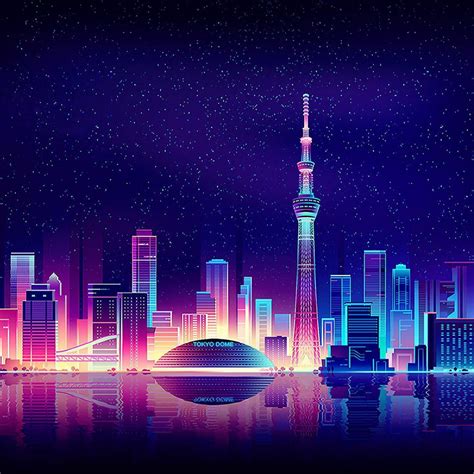 desktop wallpaper tokyo cityscape buildings digital art hd image picture background 545dfb