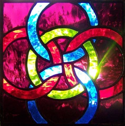 Five Fold Celtic Symbol Stained Glass Celtic Symbols Stained Glass