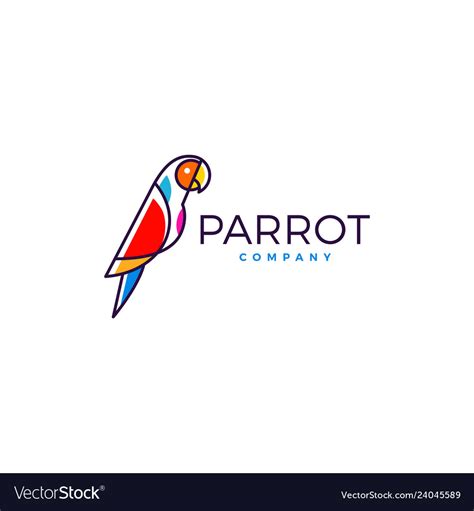 Parrot Logo Bird Icon Royalty Free Vector Image