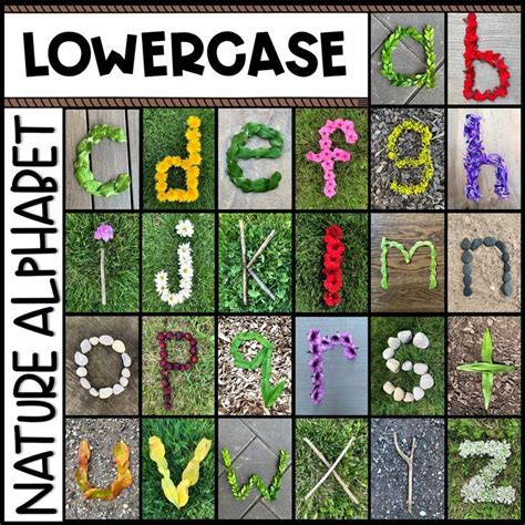 Nature Alphabet Lowercase Nature Letters Lowercase A Nature Based