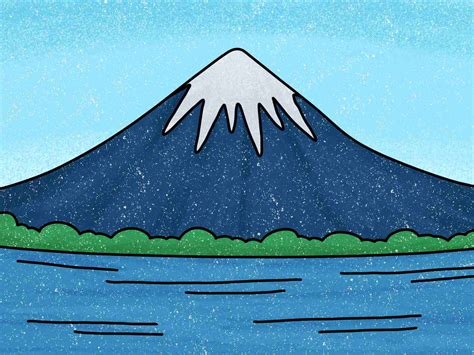 How To Draw Mount Fuji Helloartsy