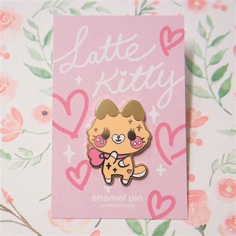 Latte Kitty Pin · Jenni Illustrations · Online Store Powered By Storenvy