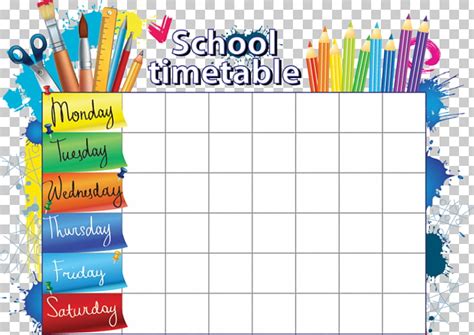 School Schedule Clip Art