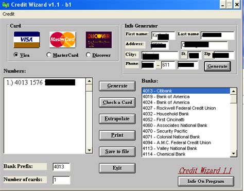 In this case, credit card generator with cvv comes from legitimate card issuer. Credit Wizard v1.1 - Get Unlimited Credit Cards 2016 [100% ...