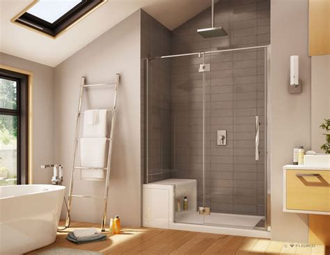 Alessa 60 X 36 Acrylic Shower Base With Platinum Series Glass Enclosure One Wall System Walk