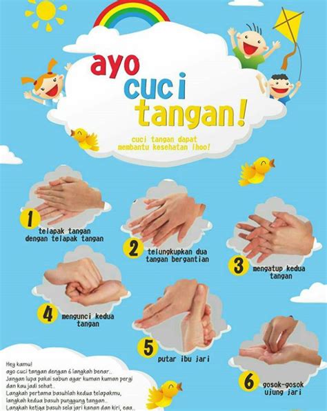 Poster 7 Langkah Mencuci Tangan