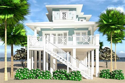 55 Narrow Lot Elevated Beach House Plans