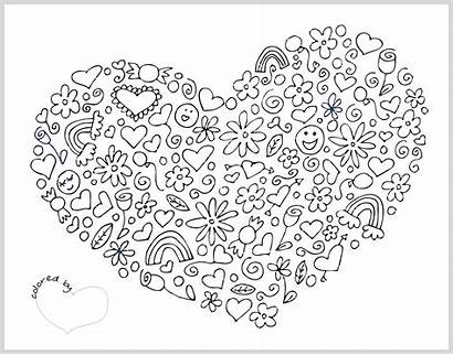 Coloring Valentine Pages Heart Collage