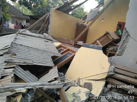 Gempa 64 Sr Guncang Lombok Merusak Sejumlah Bangunan 3 Orang Tewas