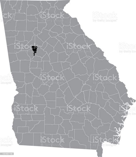 Location Map Of The Clayton County Of Georgia Usa Stock Illustration