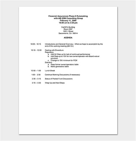 Workshop Agenda Template 20 Docs In Word And Pdf Format