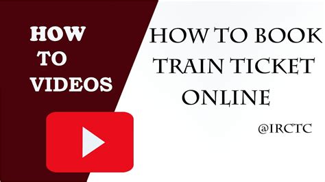 how to book train ticket online through irctc youtube