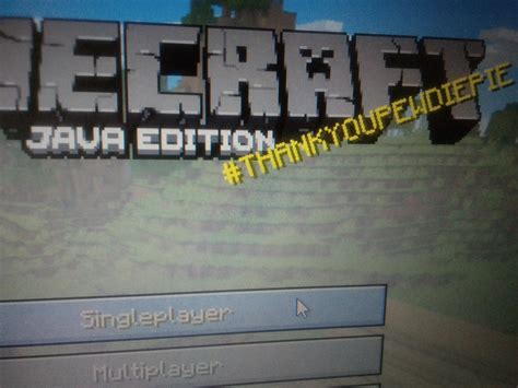 Actual Minecraft Home Screen Rpewdiepiesubmissions