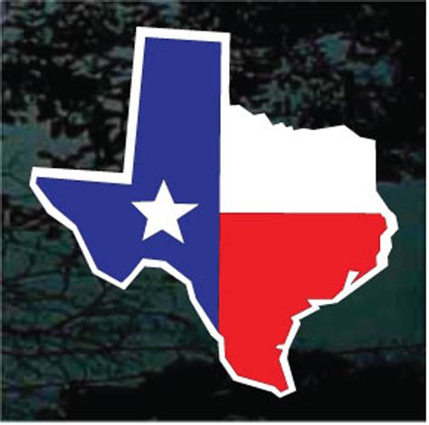 Texas Flag In The Shape Of Texas Decals Decal Junky