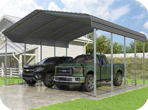 Steel carports, manufactured right here in texas, are available in many different styles. VersaTube 20x20x10 Classic Steel Carport Kit (CM020200100)