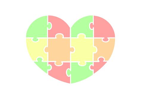 Colorful Heart Shaped Puzzle 7963455 Vector Art At Vecteezy