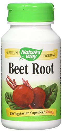 Natures Way Beet Root Powder Capsules 500 Mg 100 Count Pack Of 3 On