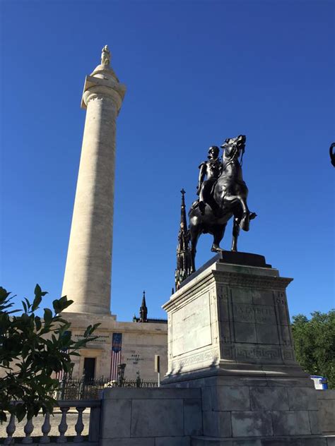 Baltimore Marquis De Lafayette Statue Mount Vernon Place Memorial
