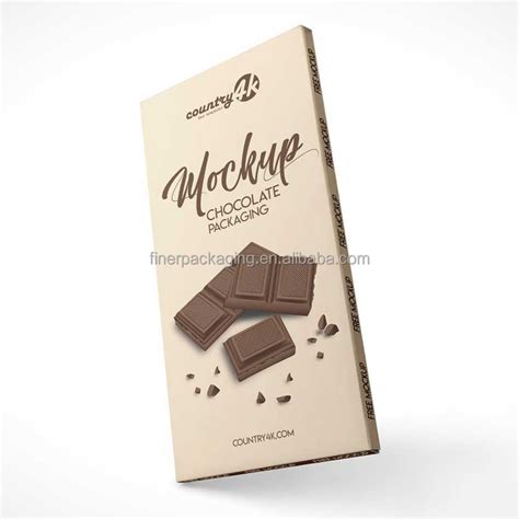 Chocolate Bar Packaging Box Food Grade Custom Design White Paper