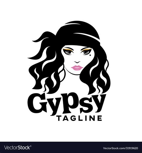 Modern Beautiful Gypsy Logo Royalty Free Vector Image