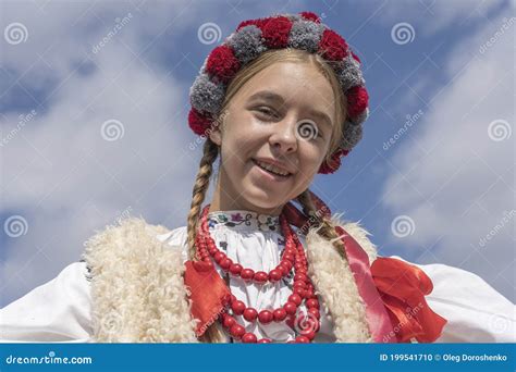 Ukrainian Girl In National Costumes Take Part In The Ethno Eco Festival Kolodar In City Slavuta