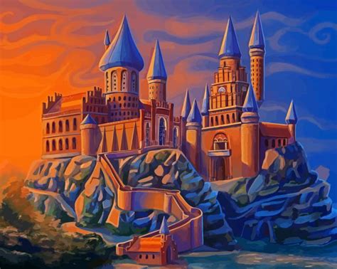 Harry Potter Castle Illustration 5d Diamond Paintings