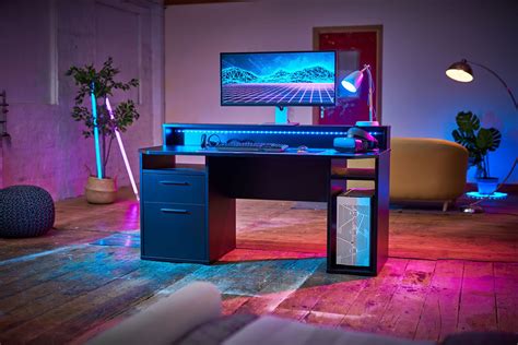 Buy Restrelax Warrior Gaming Desk Uks 1 Gaming Desk With Led Lights