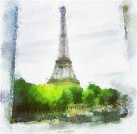 Watercolor Eiffel Tower Art Inspiration Watercolor Art