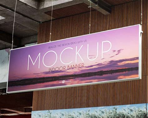 Free Indoor Hanging Banner Mockup Mockup City