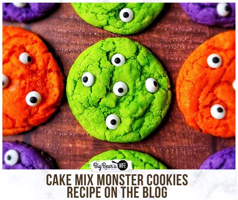 Cake Mix Monster Cookies Halloweentreatsweek Big Bears Wife