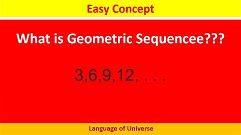 What Is Geometric Sequence Youtube
