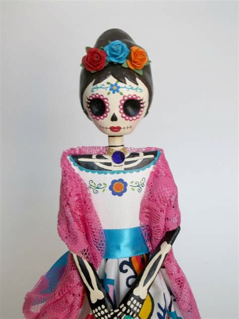Paper Mache Catrina Beehave Hair Day Of The Dead Etsy