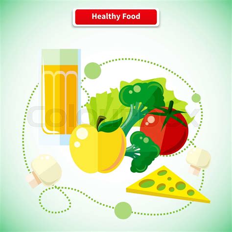 Organic Health Food Stock Vector Colourbox