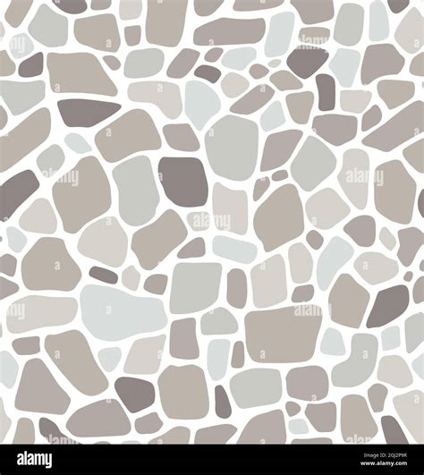 Seamless Pattern Gray Stone Floor Texture Stonewall Background Vector