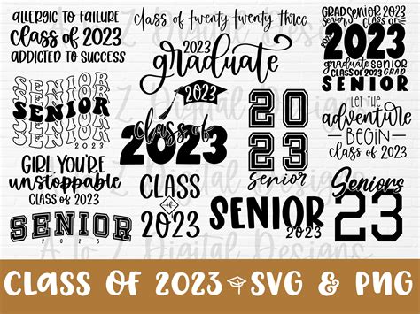 Class Of 2023 Svg Bundle Hand Lettered Senior 2023 Svg Etsy Australia