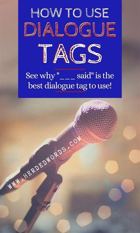 Check spelling or type a new query. How to Use Dialogue Tags & Why Said is Best! {Including Examples} | Novel writing inspiration ...