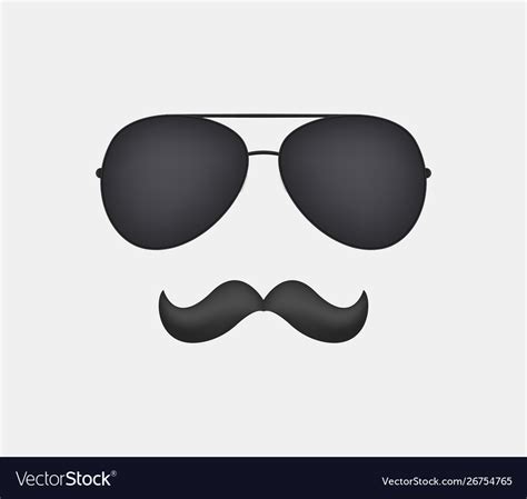 Sunglasses And Mustache Clipart Royalty Free Vector Image