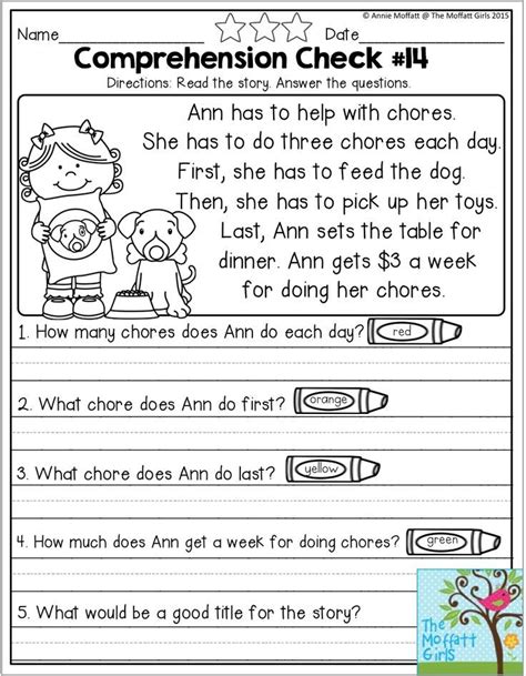 Free Printable Reading Comprehension 2nd Grade 2nd Grade Reading