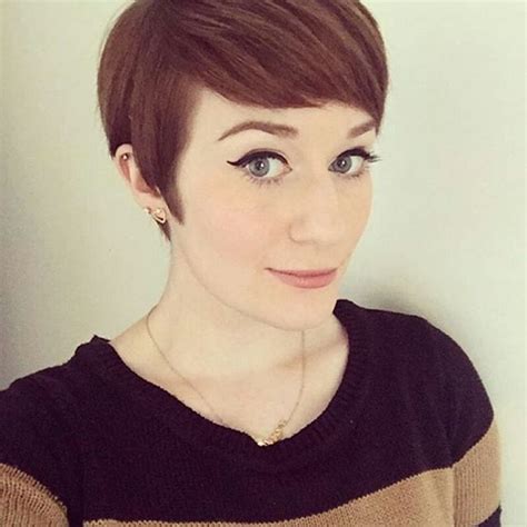 A pixie cut is a short hairstyle generally short on the back and sides of the head and slightly longer on the. 21 Lovely Pixie Cuts with Bangs - PoPular Haircuts