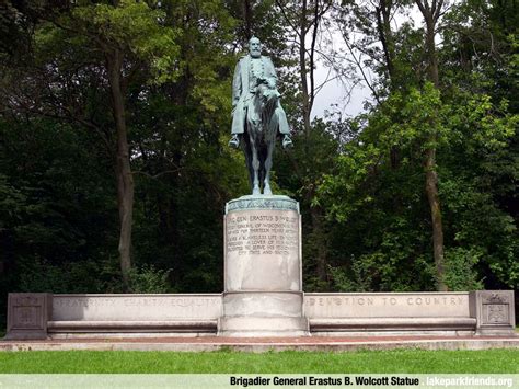 Brigadier General Erastus B Wolcott Statue Milwaukee Wisconsin