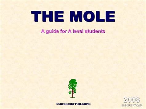 Ppt The Mole A Guide For A Level Students Powerpoint Presentation