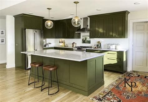 Olive Green Painted Kitchen Cabinets Hui Dortch