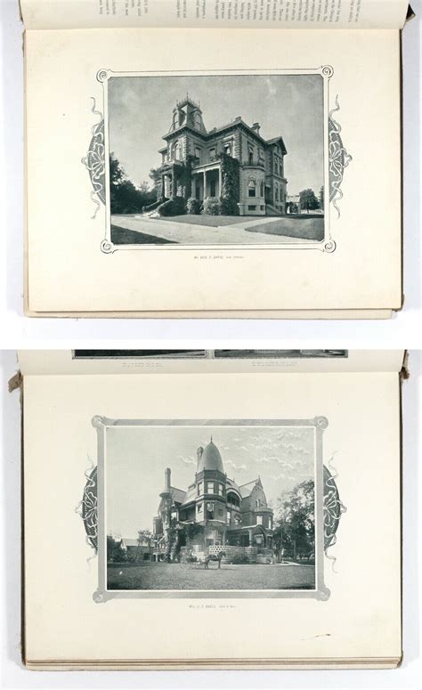 Antique 1896 Illustrated Bloomington And Normal Illinois Architecture
