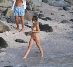 NUDITY Alexis Ren Topless On The Beach In St Barts Lq