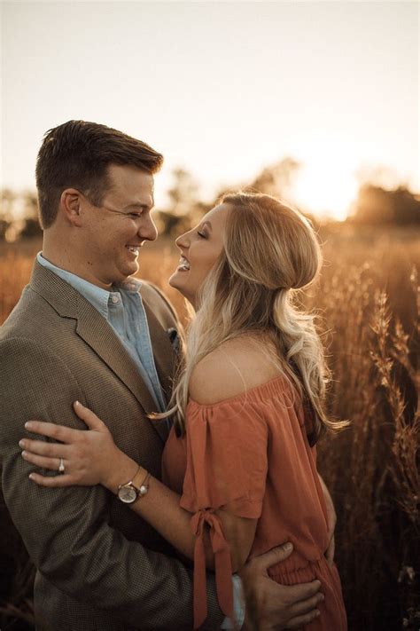 I Adore This Fall Engagement Session At Sunset Engagement Picture