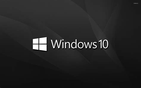 Windows 10 Text Logo On Black Waves Wallpaper Computer Wallpapers