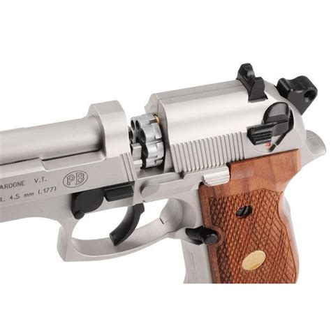 Umarex Beretta M92 Fs Nickel With Wooden Grip Co2 Delivered